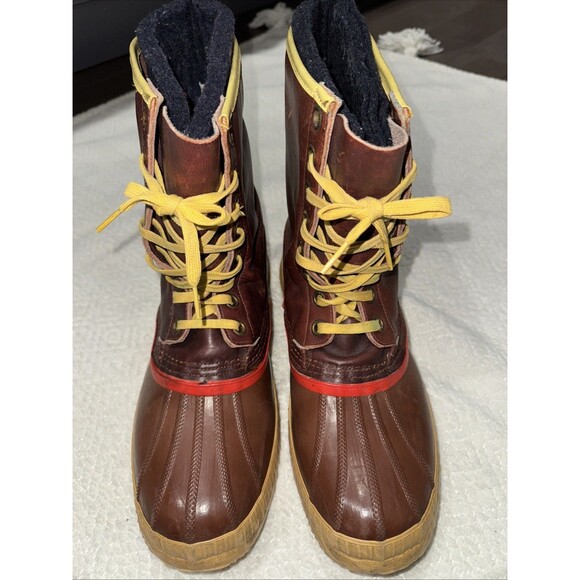 Vintage Original SOREL Kaufman Snow Duck Boot Wool Liner Made In Canada Size 12 - Picture 1 of 12
